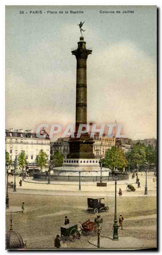 CPA Paris Place de la Bastille Colonne de Juillet 