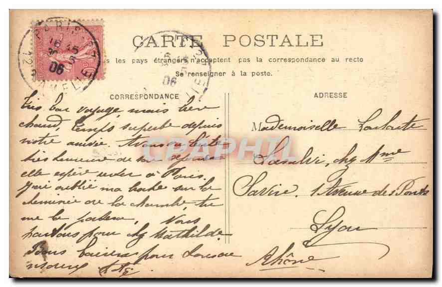 CPA Paris Les Buttes Chaumont  — Verso
