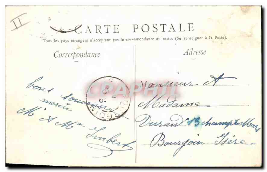 CPA Paris Palais de Justice  — Rückseite