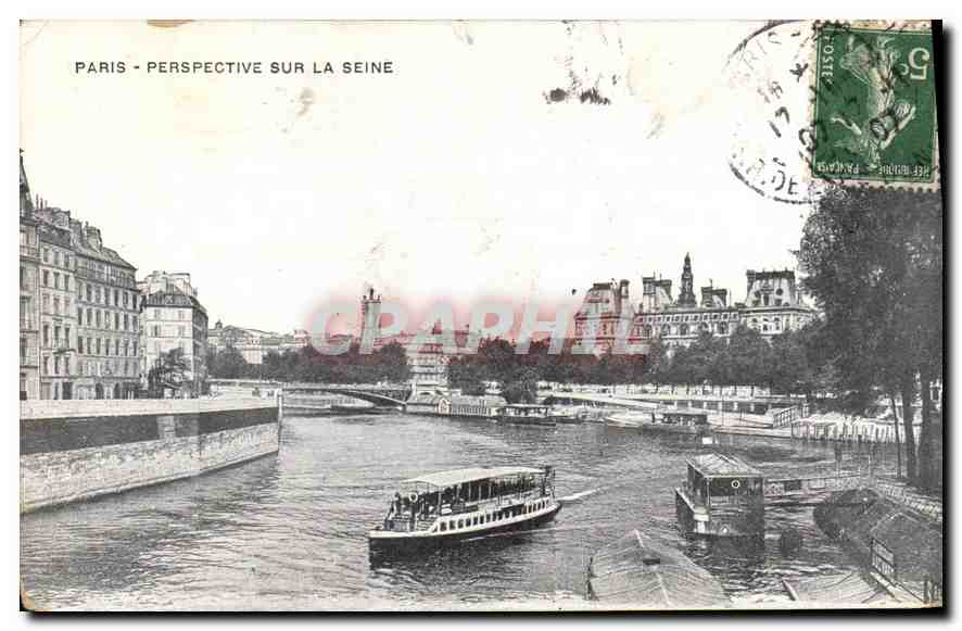 CPA Paris Perspective sur la Seine 