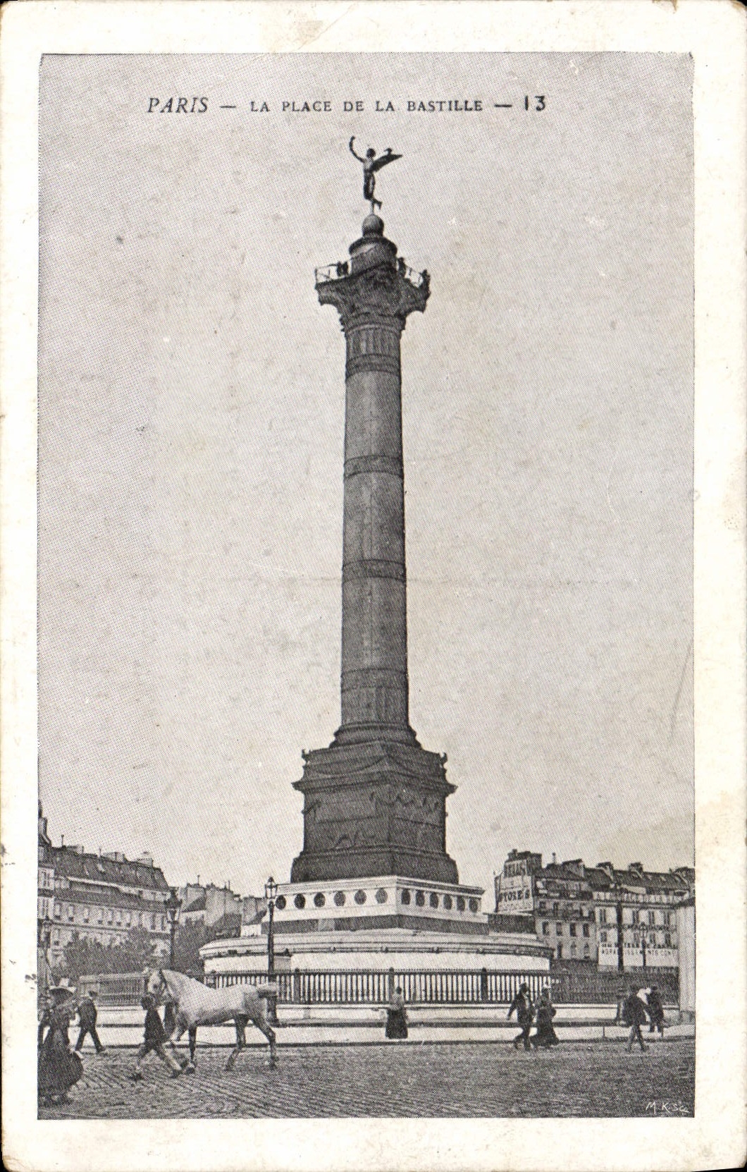 CPA Paris la Place de la Bastille 