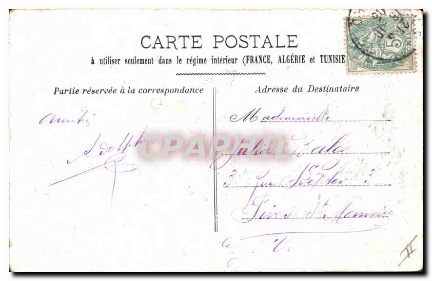 CPA Paris la Place de la Bastille  — Rückseite