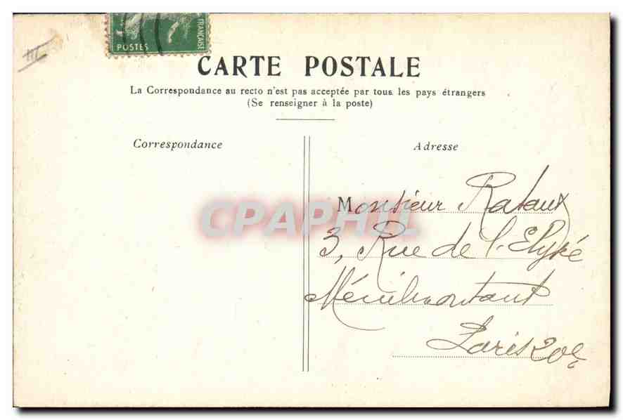 CPA Paris Boul et Porte St Martin  — Rückseite