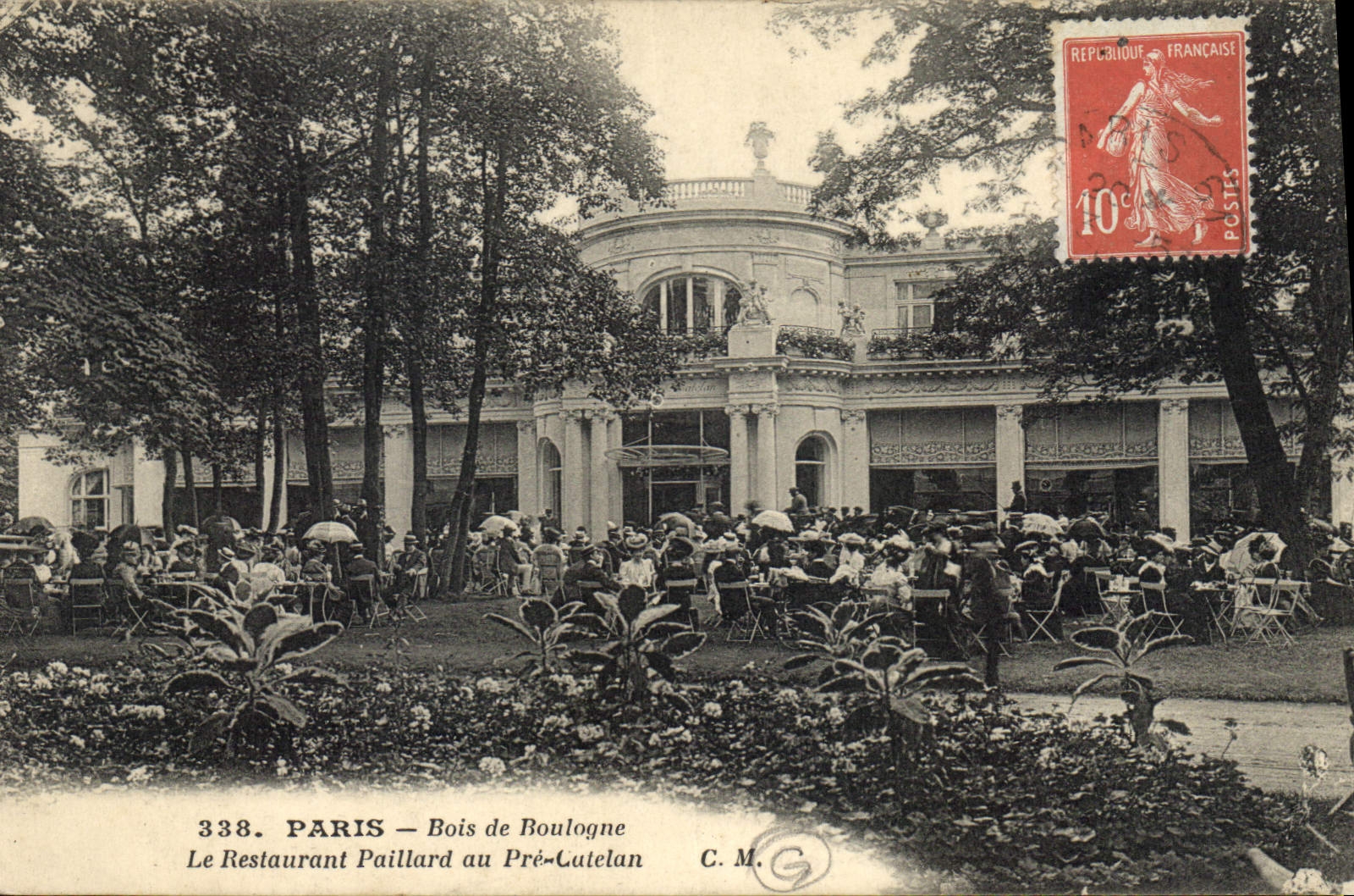 París — Bois de Boulogne — El Restaurante Paillard en el Pré-Cutelan — C. M. G.