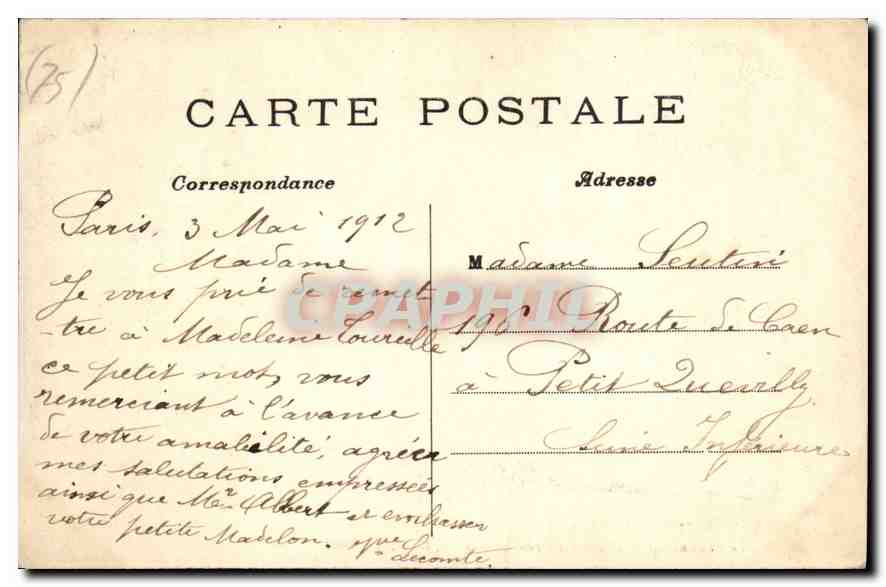 París — Bois de Boulogne — El Restaurante Paillard en el Pré-Cutelan — C. M. G. — Reverso