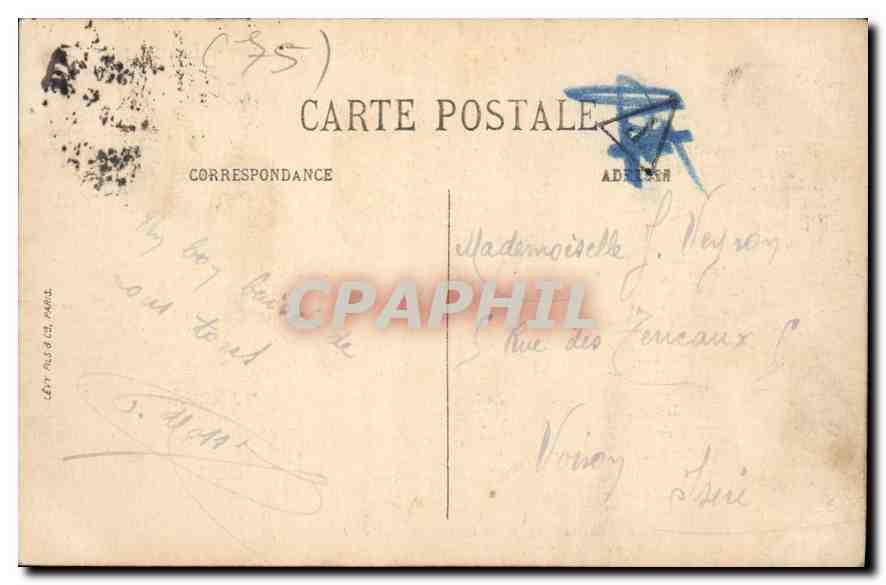 CPA Paris Le Lac du Bois de Boulogne Le Depart pour l'Ile Bateau — Rückseite