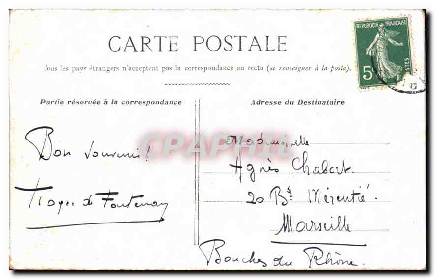 CPA Paris Eglise de la Madeleine  — Rückseite