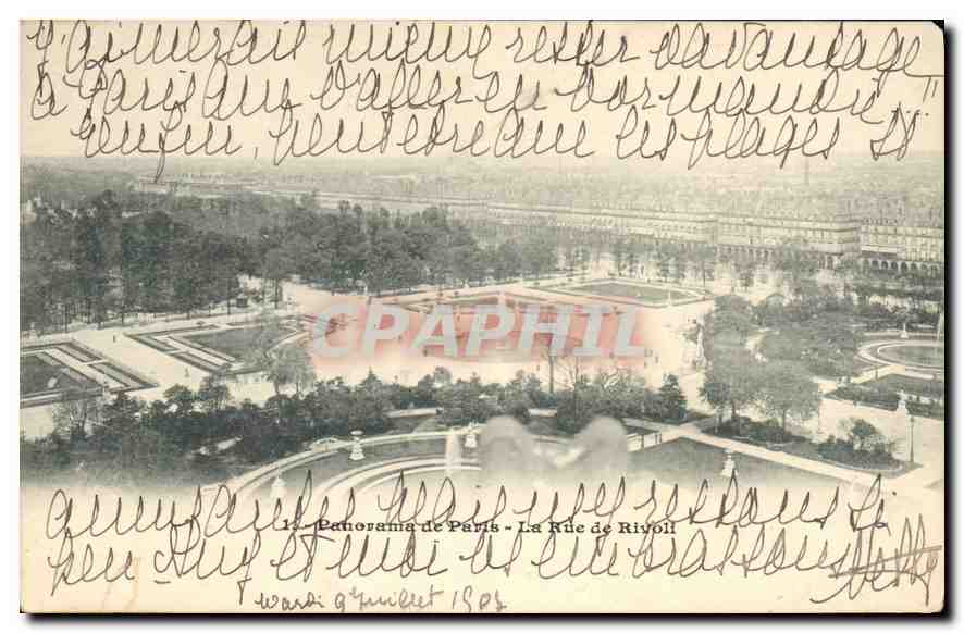 CPA Panorama de Paris La Rue de Rivoli 