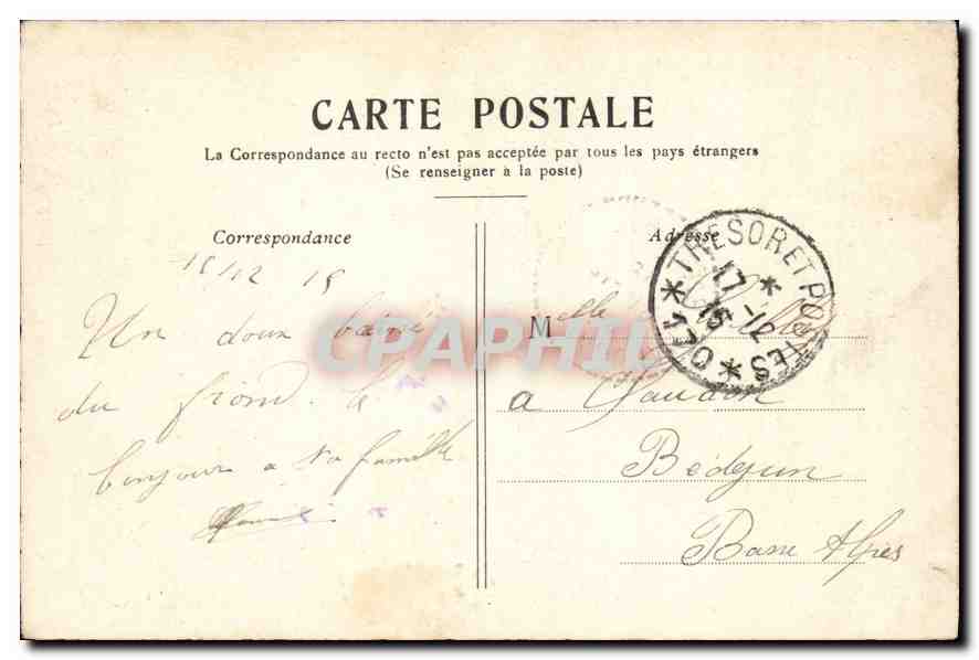 CPA Paris le Pont Alexandre III  — Rückseite