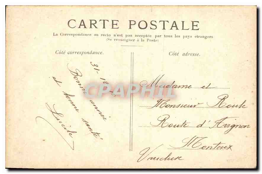 CPA Paris Eglise Saint Vincent de Paul  — Verso