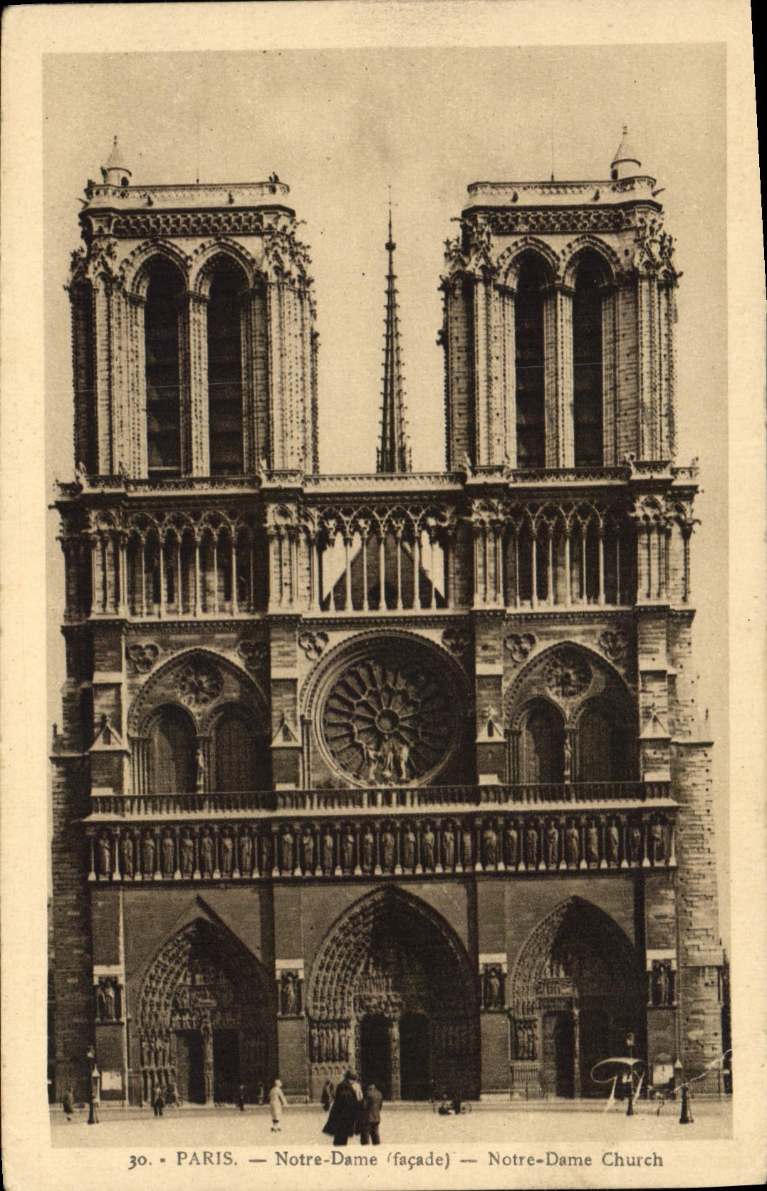CPA Paris Notre Dame facade 
