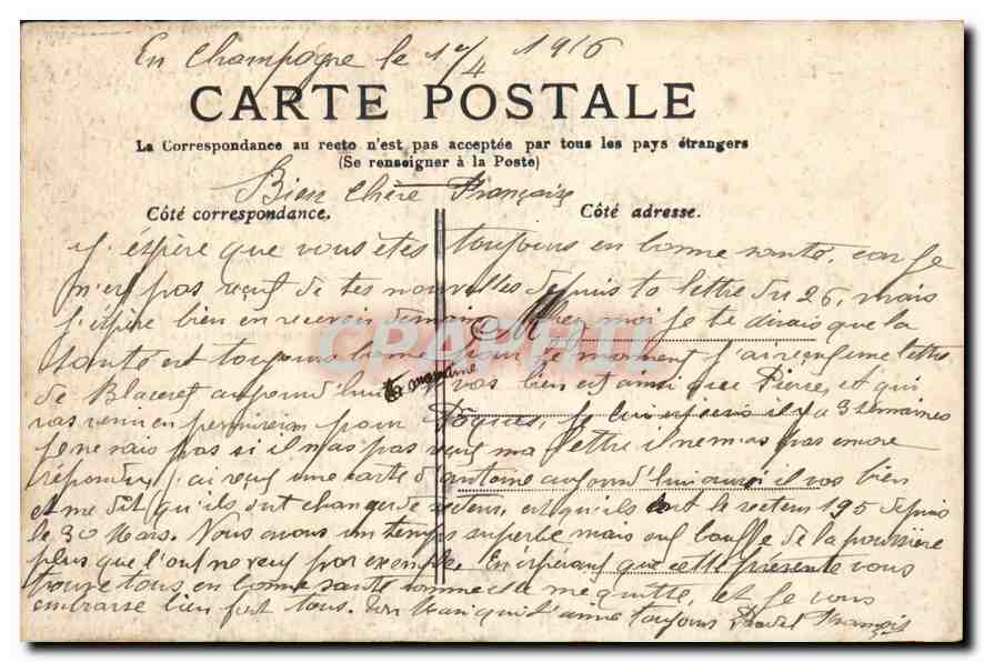 CPA Paris Le Boulevard Montmartre  — Rückseite
