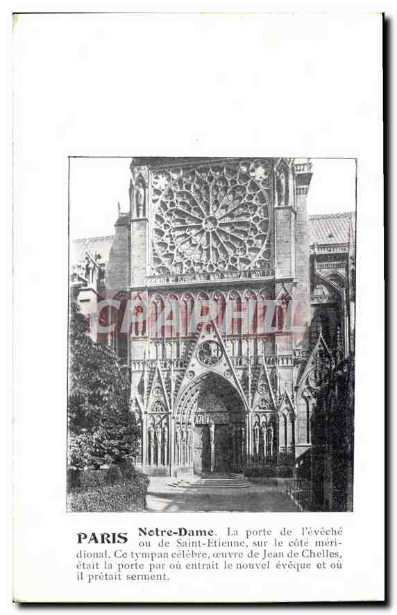CPA Paris Notre Dame La porte de l'eveche ou de Saint Etienne sur le cote meridional 