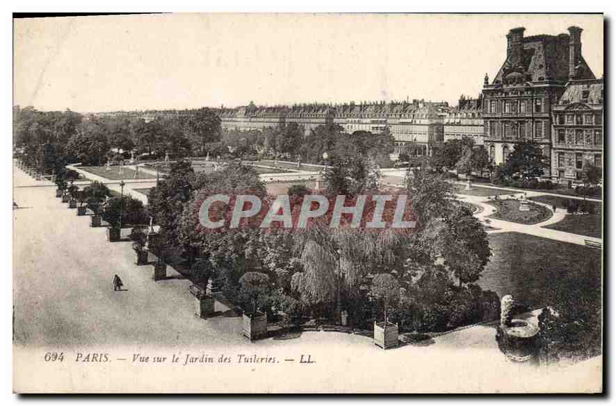 CPA Paris Vue sur le Jardin des Tuileries 