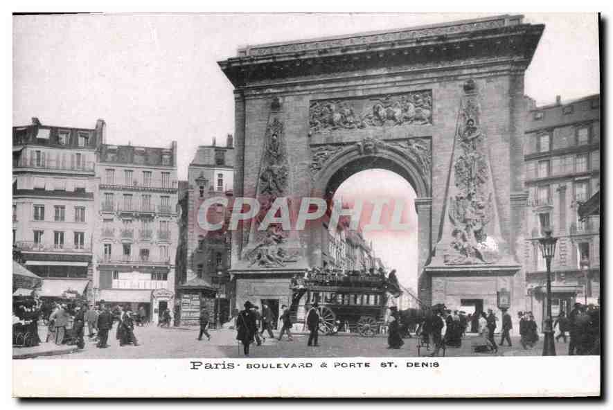 CPA Paris Boulevard & Porte St Denis 