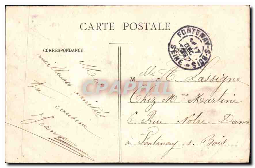 CPA Paris La Place de la Concorde  — Verso
