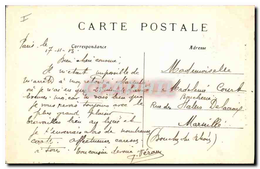 CPA Paris Eglise Notre Dame  — Verso