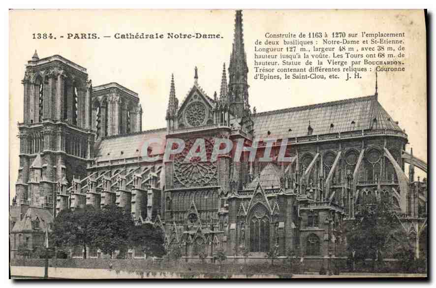 CPA Paris Cathedrale Notre Dame 