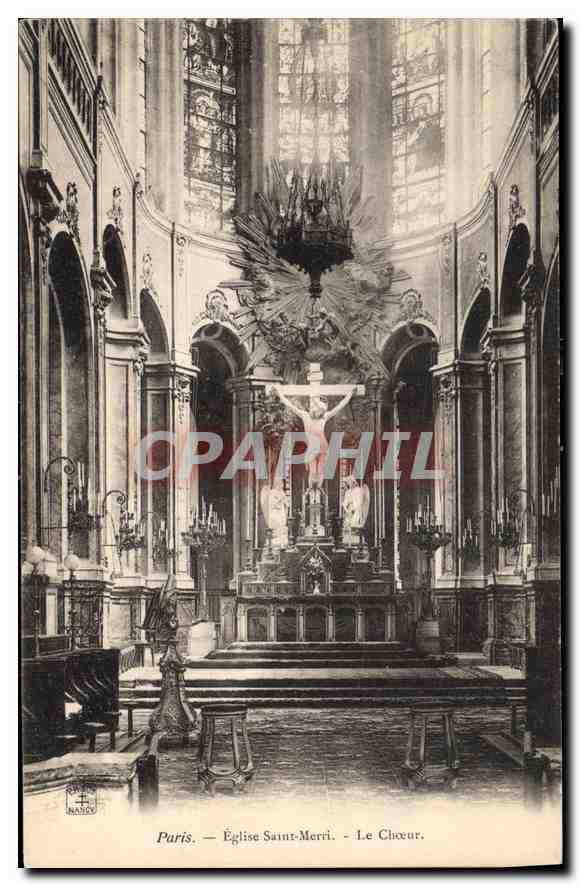CPA Paris Eglise Saint Merri Le Choeur 