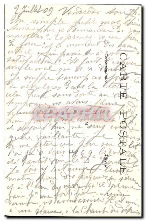 CPA Paris La Chambre des Deputes  — Verso