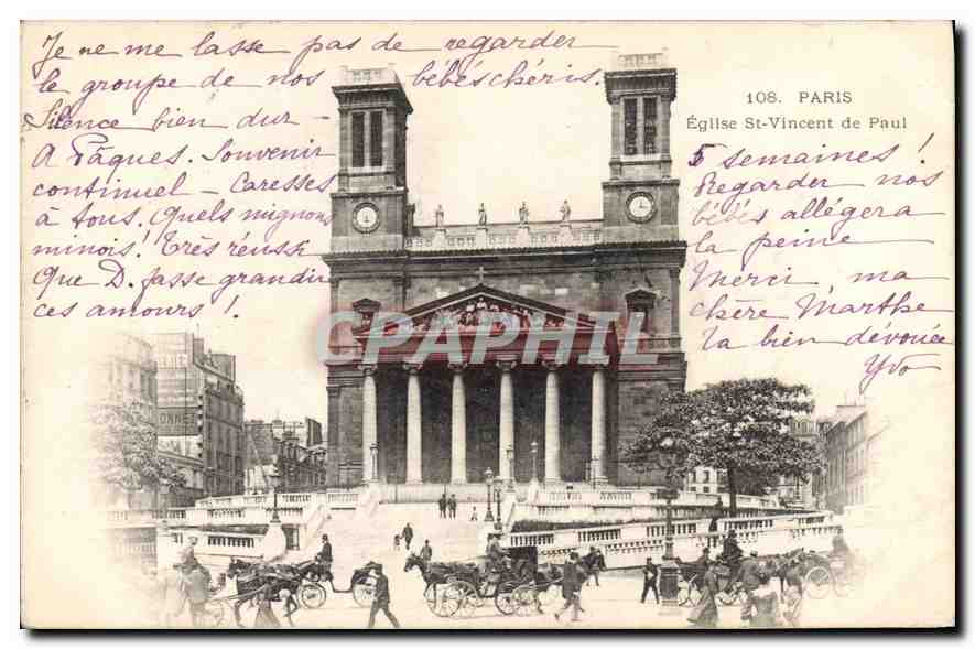 CPA Paris Eglise St Vincent de Paul 