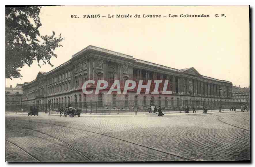 CPA Paris Le Musee du Louvre Les Colonnades 