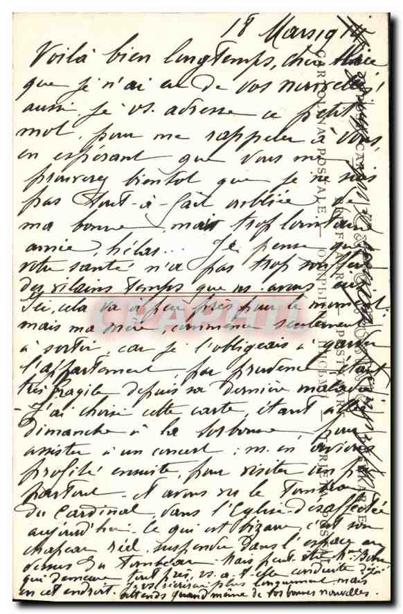 CPA Paris La Sorbonne Tombeau de Richelieu par Girardon  — Rückseite