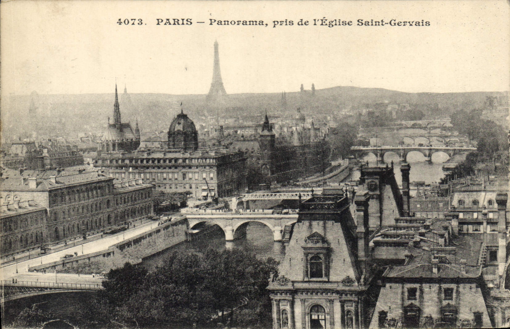 CPA Paris Panorama pris de l'Eglise Saint Gervais 