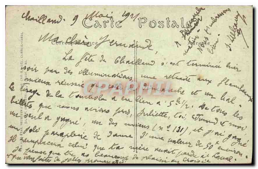 CPA Paris Le Palais de la Bourse  — Rückseite