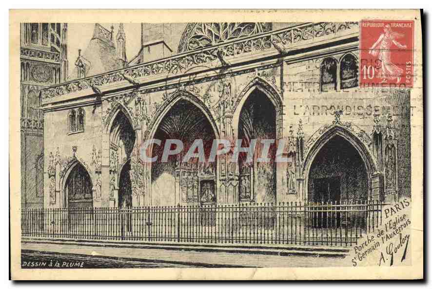 CPA Paris Porche de l'Eglise St Gemain l'Auxerrois 