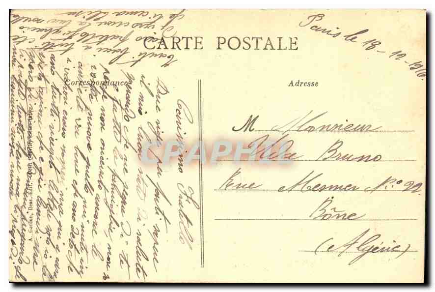 CPA Paris Porche de l'Eglise St Gemain l'Auxerrois  — Verso