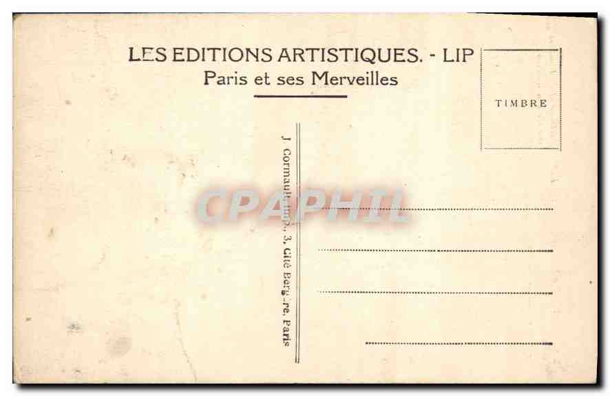 CPA Paris Le Dome des Invalides et les Nouveuax Jardin  — Rückseite