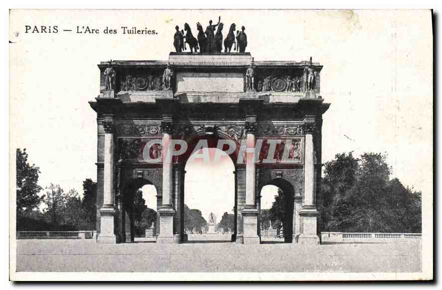 CPA Paris L'Arc des Tuileries 