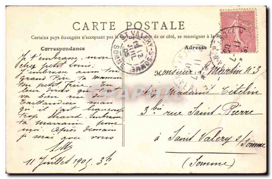 CPA Paris Hotel de Ville  — Rückseite