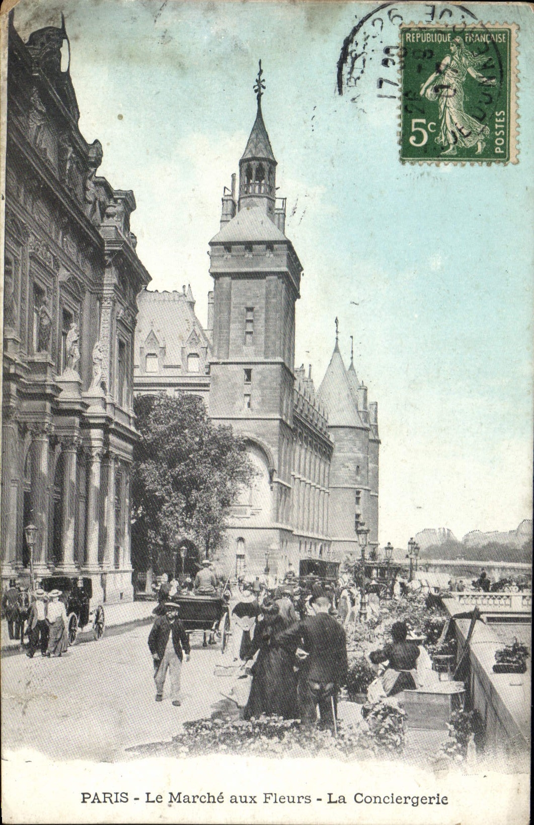 CPA Paris Le Marche aux Fleurs La Conciergerie 