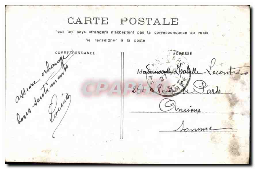 CPA Paris Le Marche aux Fleurs La Conciergerie  — Verso