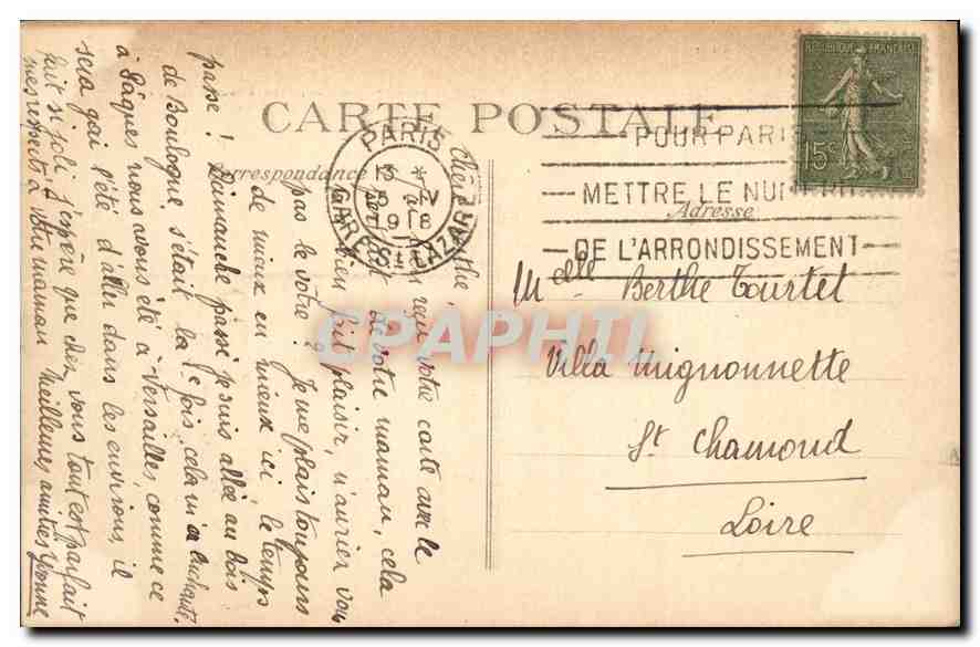 CPA Paris Ile de la Cite et Pont Neuf le plus ancien des Pons de Paris commence sous Henri III Batea — Verso