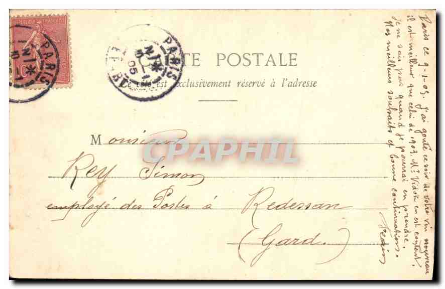 CPA Paris le Palais de Justice et la Sainte Chapelle  — Rückseite