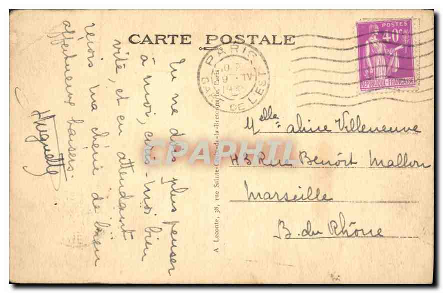CPA Paris la Bourse  — Rückseite