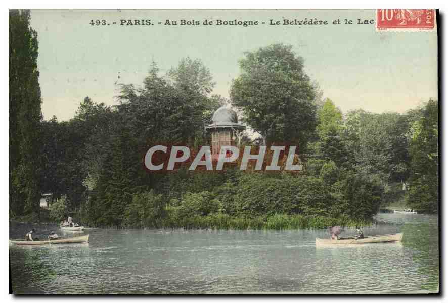 CPA Paris Au Bois de Boulogne le Belvedere et le Lac 
