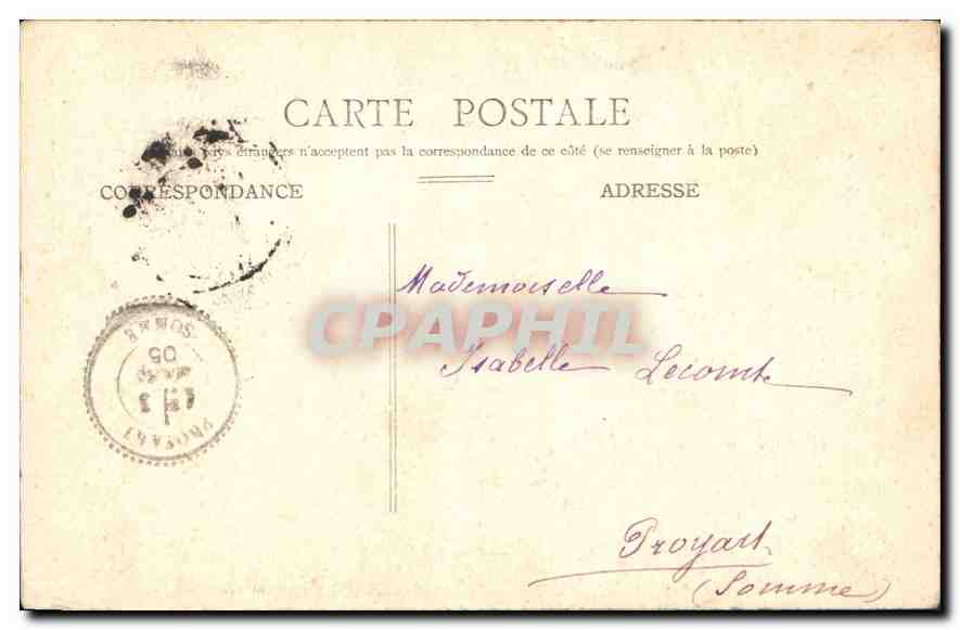 CPA Paris Ruines du Palais des Tuileries  — Rückseite