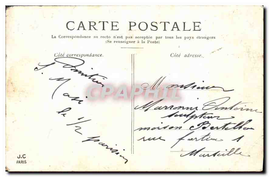 CPA Paris l'hotel de Ville  — Rückseite