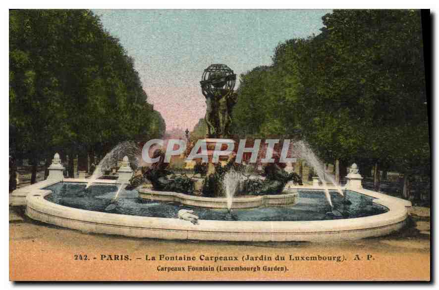 CPA Paris la Fontaine Carpeaux jardin du Luxembourg 