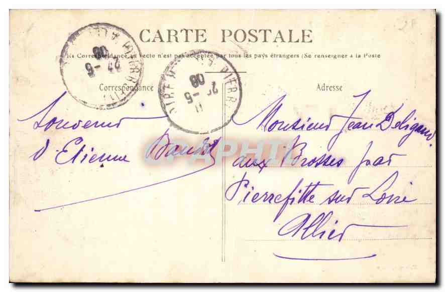 CPA Paris Place de la Republique  — Rückseite