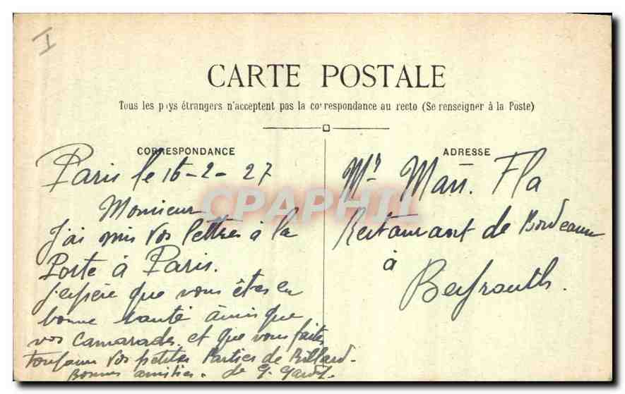 CPA Paris Notre Dame Chimeres et Gardouilles  — Verso