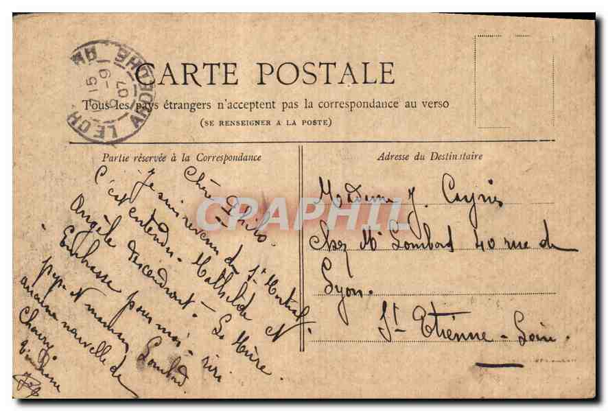 CPA Collection Petit Journal Paris Le Palais Bourbon — Rückseite