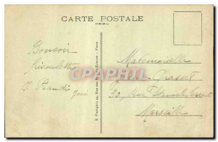 CPA Paris Le Boulevard et la Porte St Denis  — Verso
