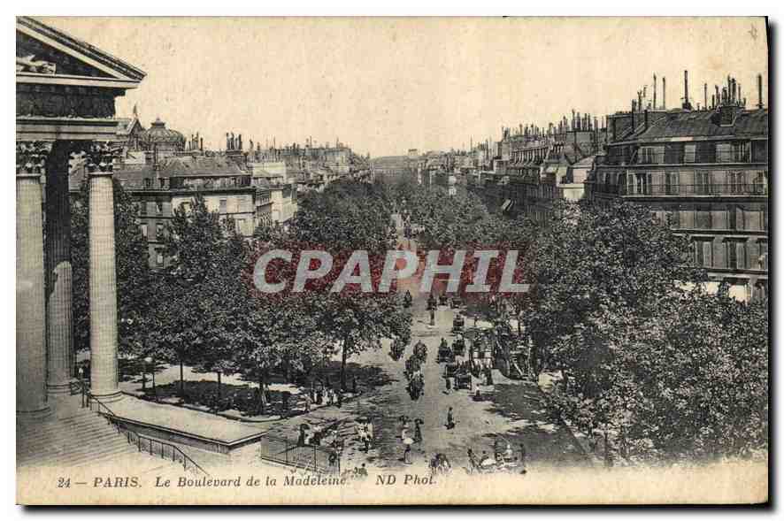 CPA Paris Le Boulevard de la Madeleine 