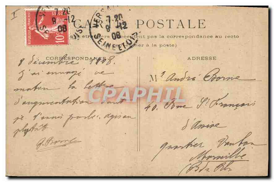 CPA Paris La Comedie Francaise  — Rückseite