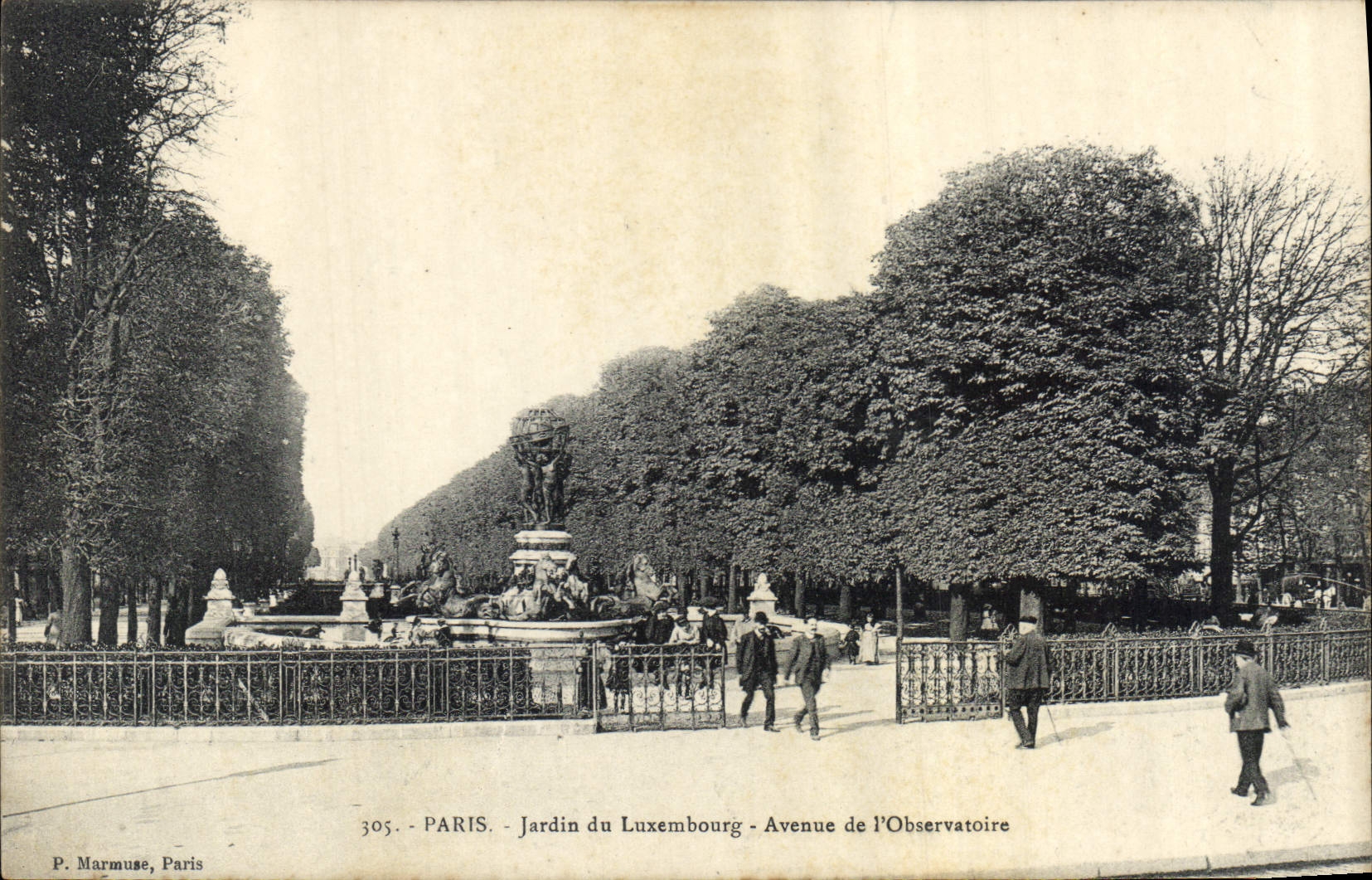 CPA Paris Jardin du Luxembourg Avenue de l'Observatoire 